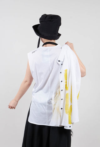 Sleeveless Tunic Top in White