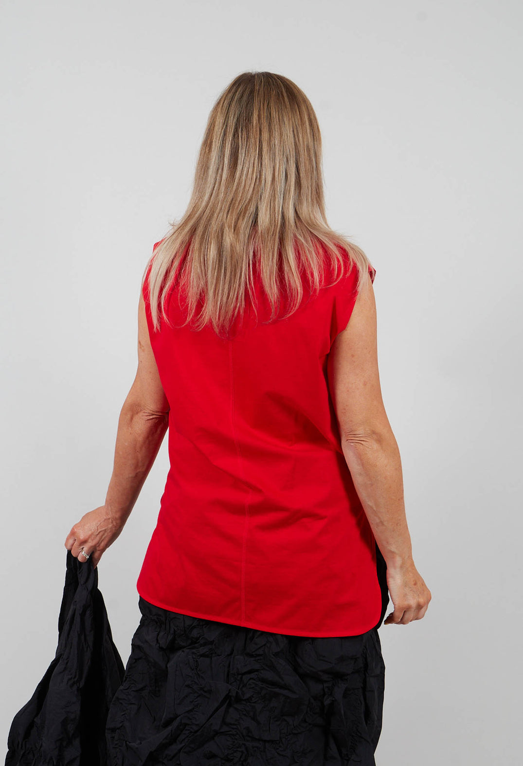 Sleeveless Tunic Top in Red