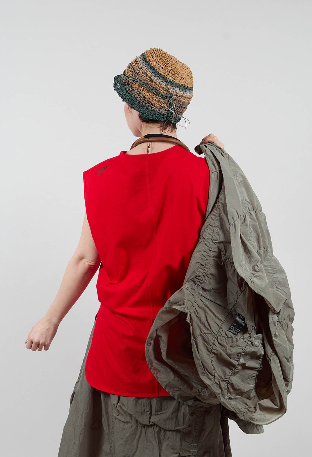 Sleeveless Tunic Top in Red