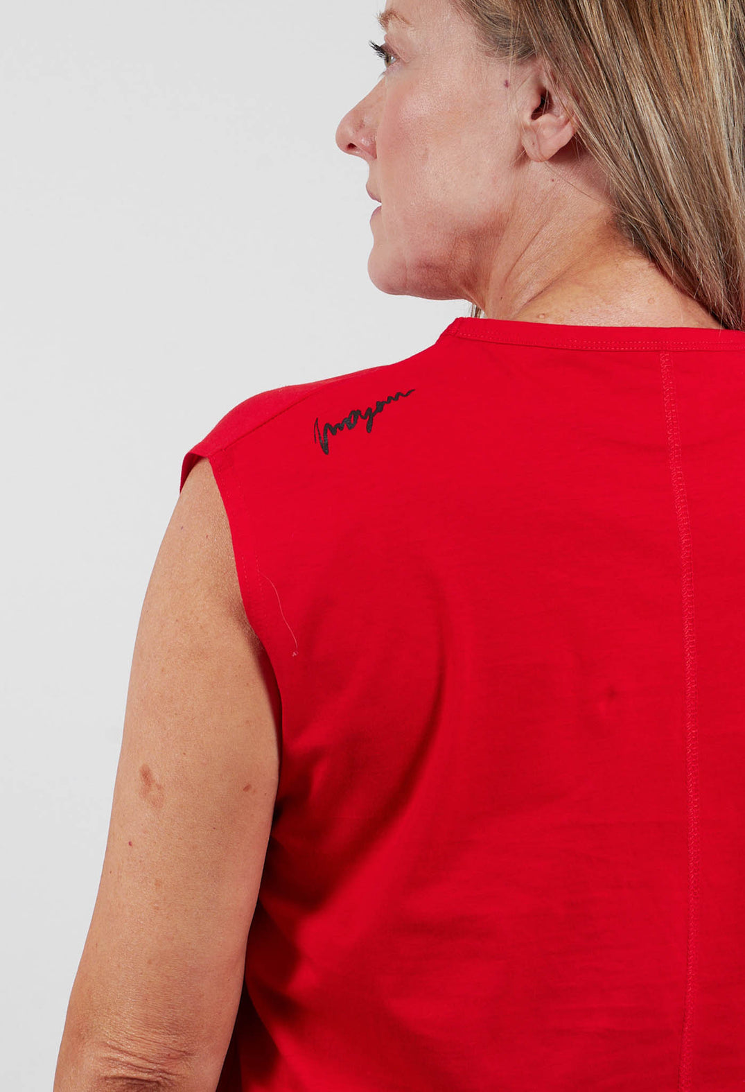 Sleeveless Tunic Top in Red