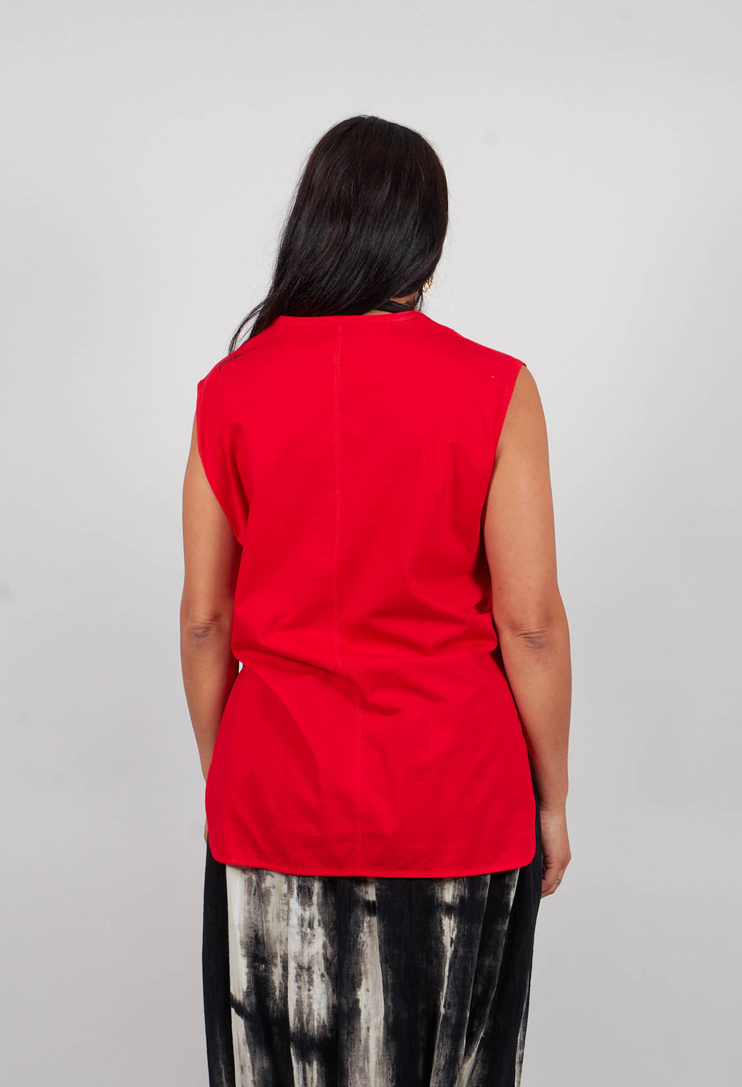 Sleeveless Tunic Top in Red