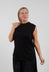 Sleeveless Tunic Top in Black