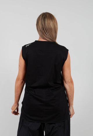 Sleeveless Tunic Top in Black