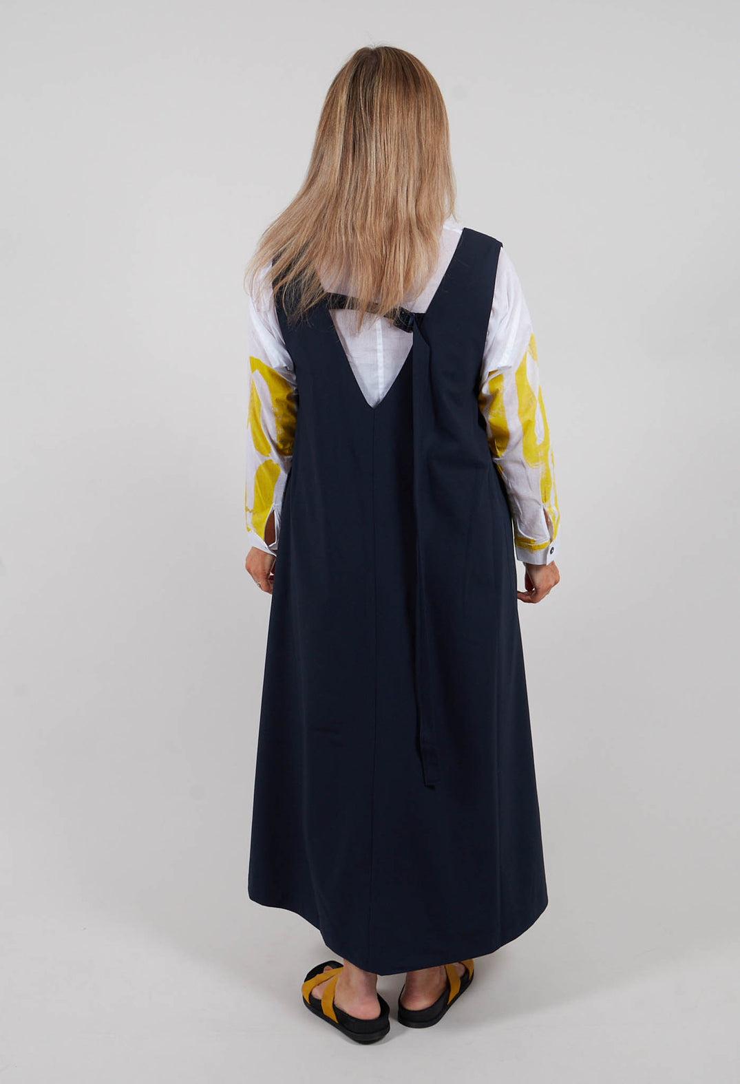Sleeveless A- Line Dress in Black