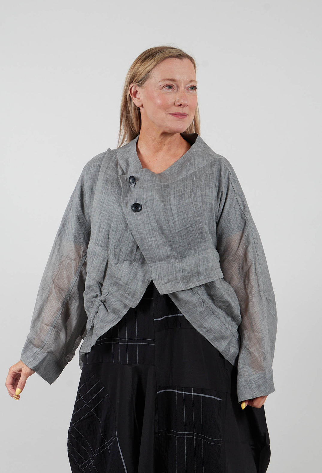 Asymmetric Jacket in Grey