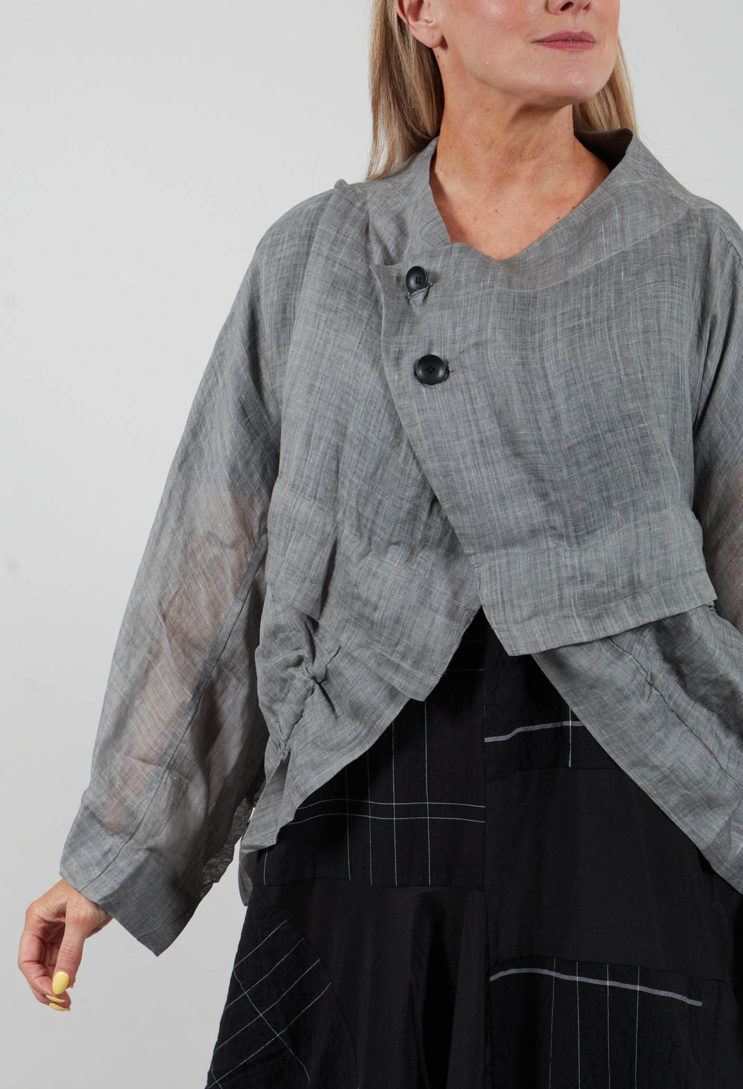 Asymmetric Jacket in Grey