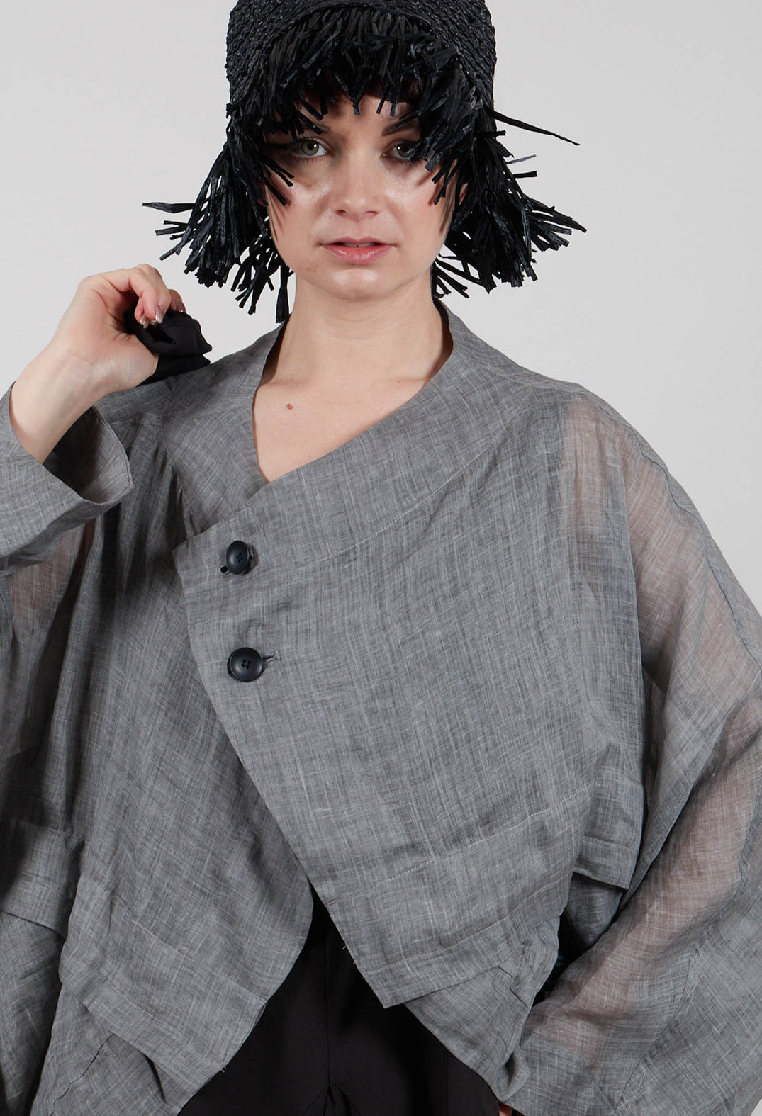 Asymmetric Jacket in Grey