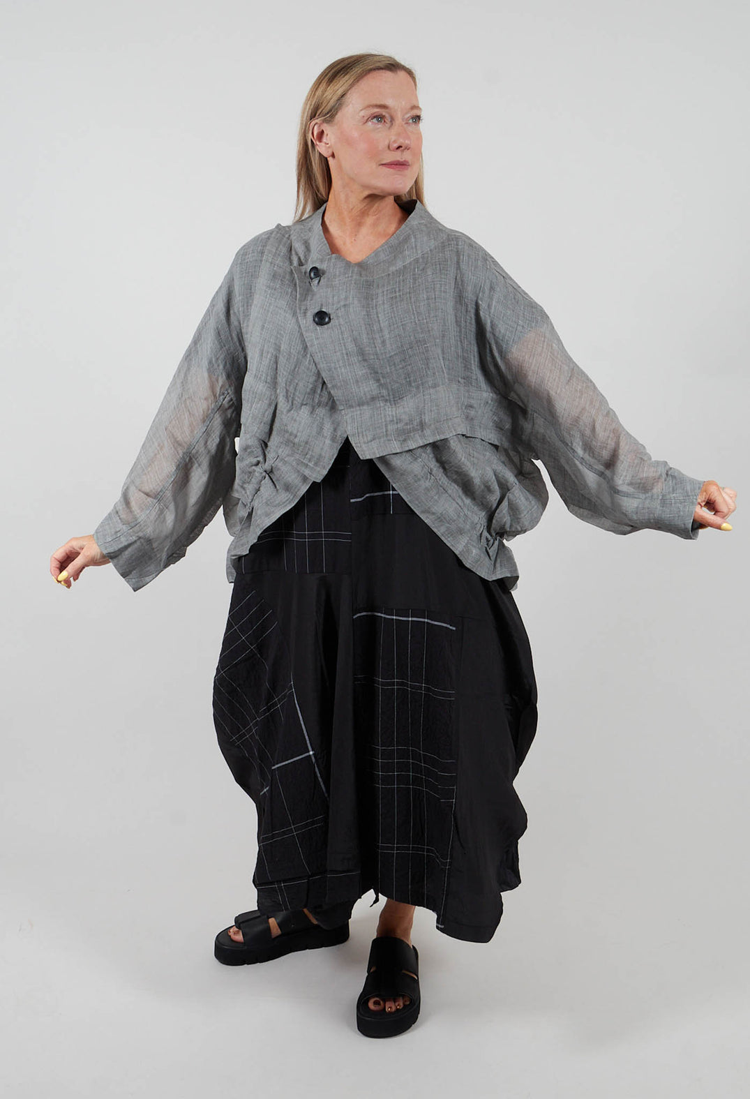 Asymmetric Jacket in Grey