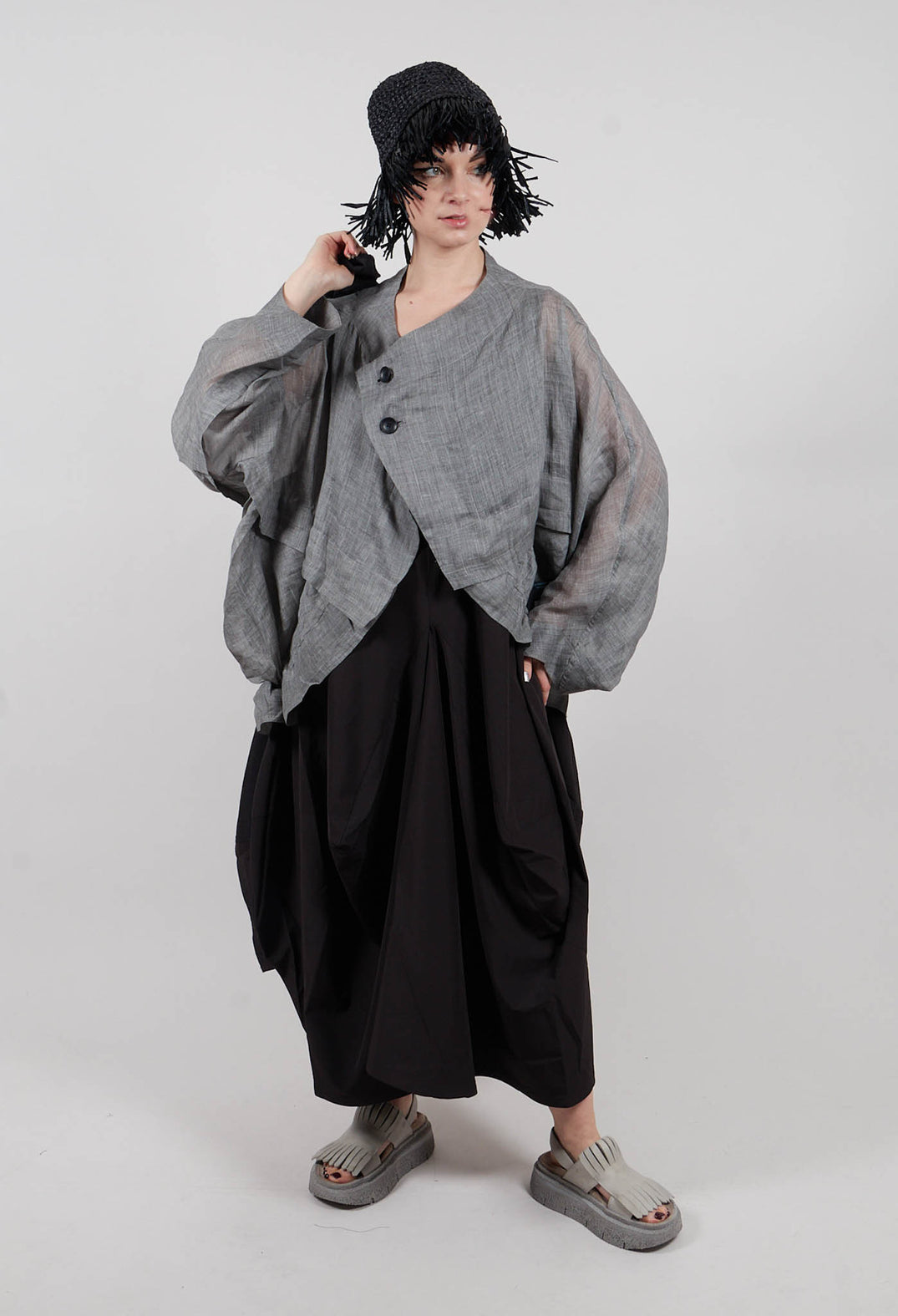 Asymmetric Jacket in Grey