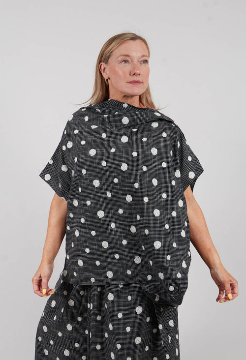 Cowl Neckline Top in Black