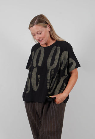 Graphic Tee  in Black