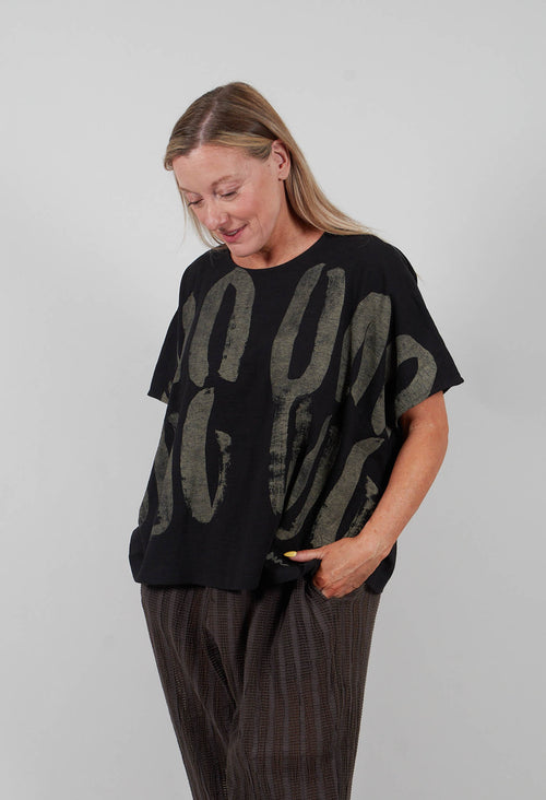 Graphic Tee  in Black