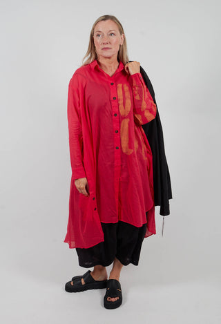 Longline Shirt in Red
