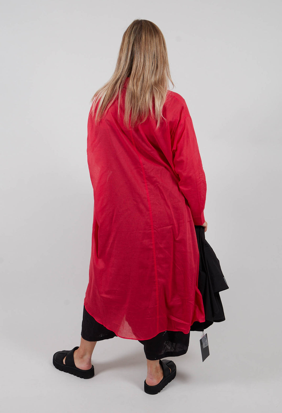 Longline Shirt in Red