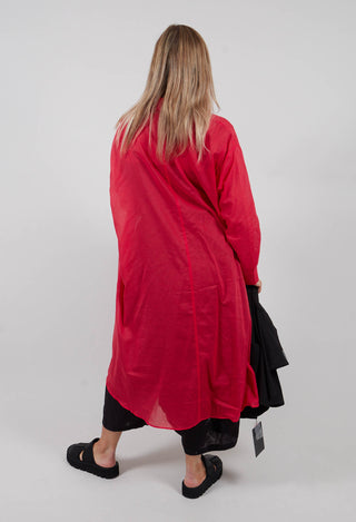 Longline Shirt in Red
