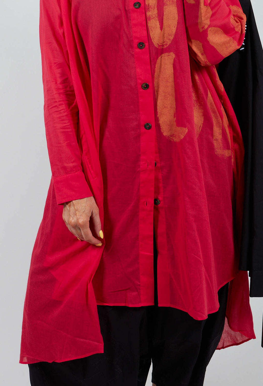 Longline Shirt in Red
