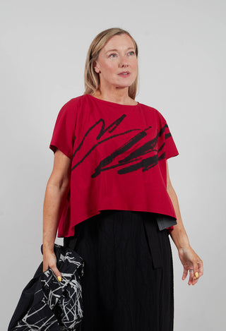 Logo Tee in Red