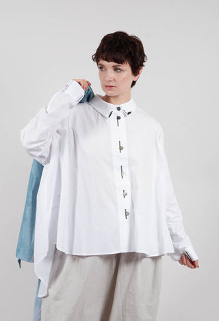 Hi Lo Hem Shirt in White