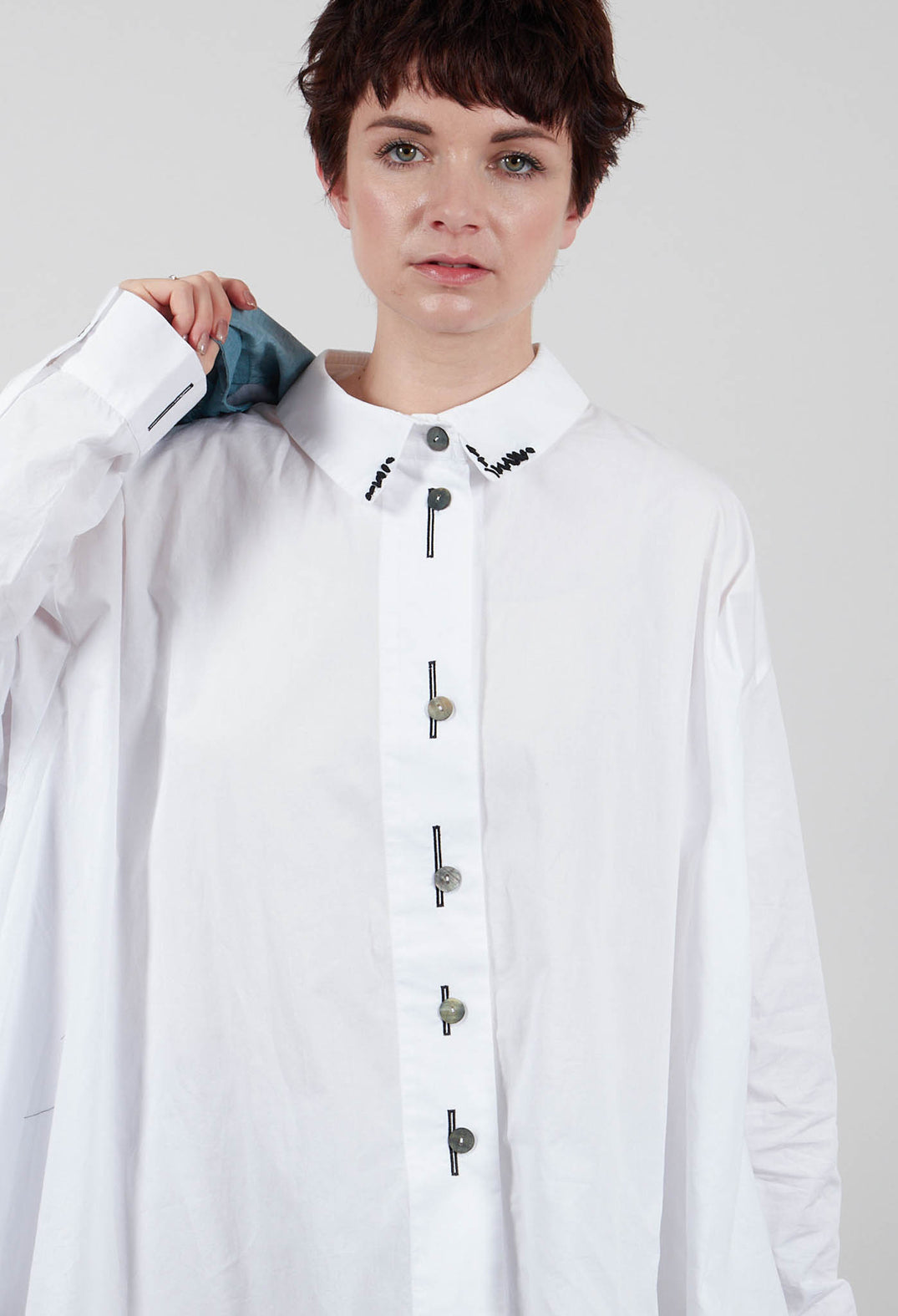 Hi Lo Hem Shirt in White