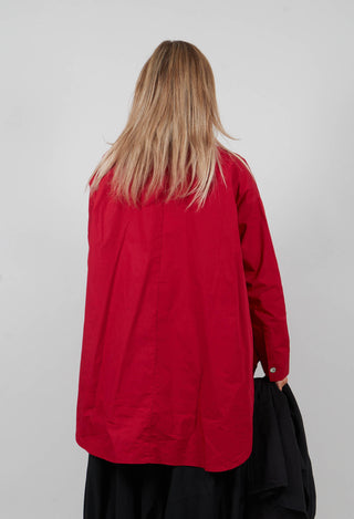 Hi Lo Hem Shirt in Red