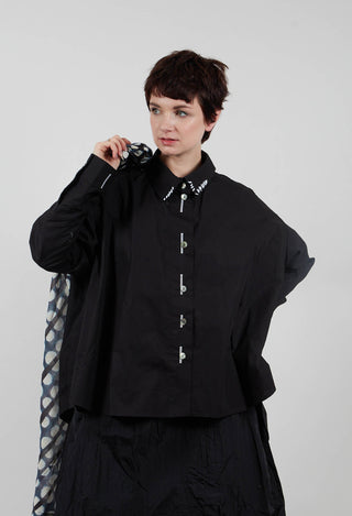 Hi Lo Hem Shirt in Black