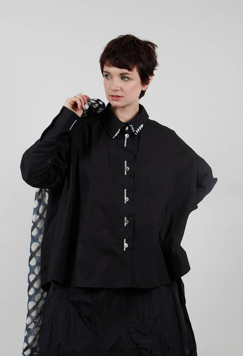 Hi Lo Hem Shirt in Black