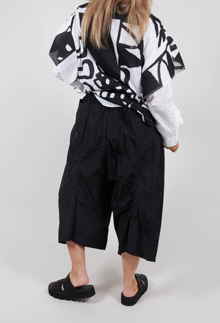 Barrel Leg Trouser in Black