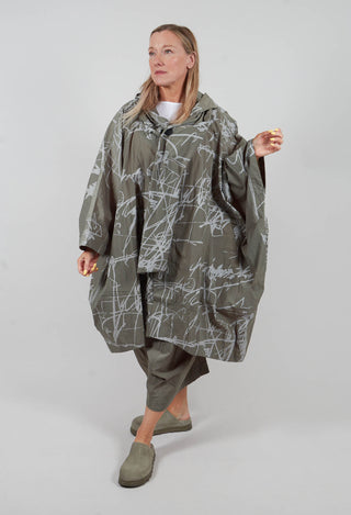 Poncho Style Jacket in Green
