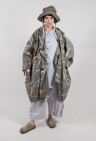 Poncho Style Jacket in Green