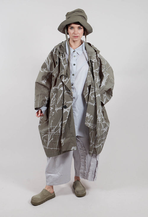 Poncho Style Jacket in Green