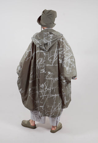Poncho Style Jacket in Green