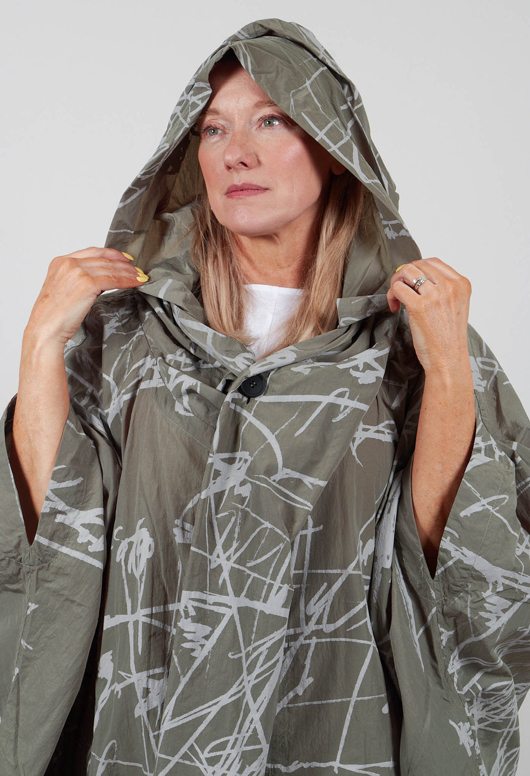 Poncho Style Jacket in Green