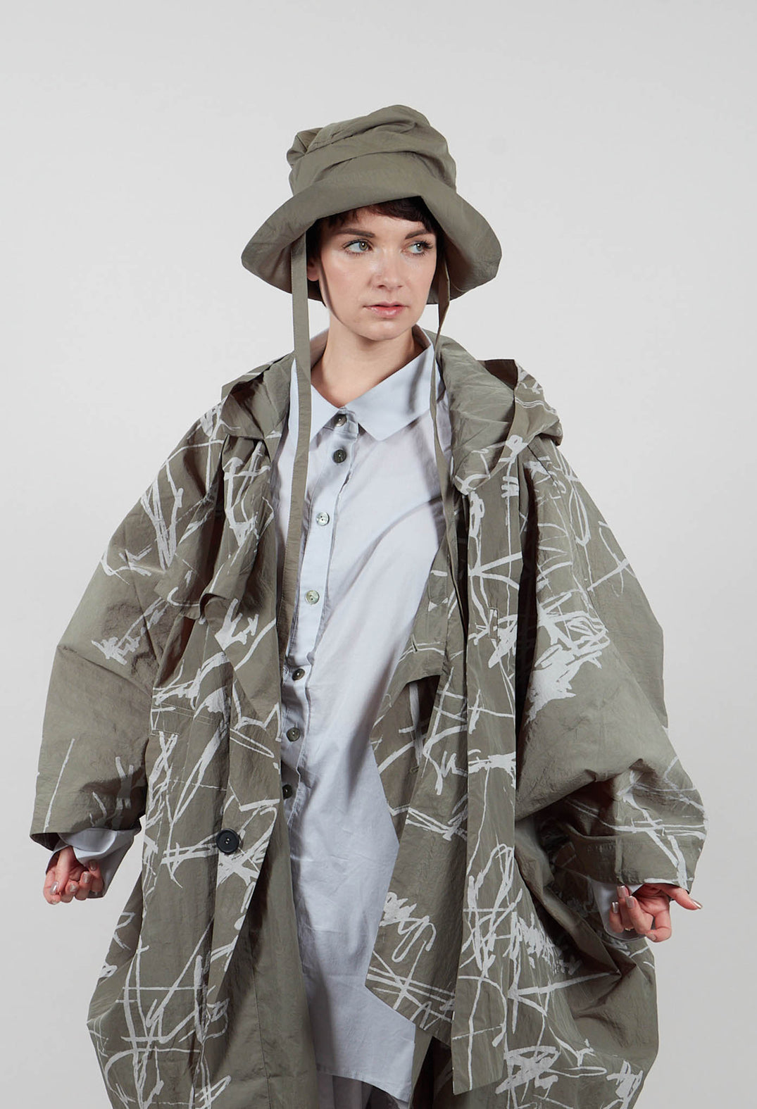 Poncho Style Jacket in Green
