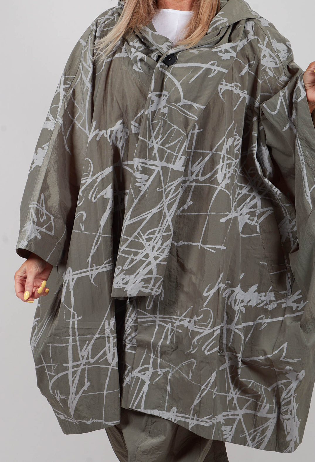 Poncho Style Jacket in Green