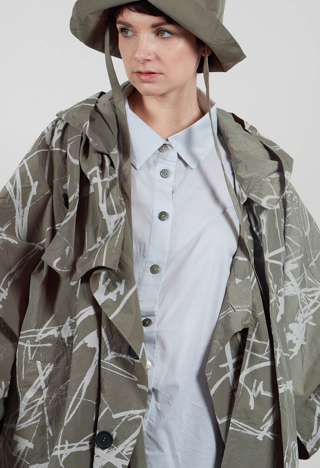 Poncho Style Jacket in Green