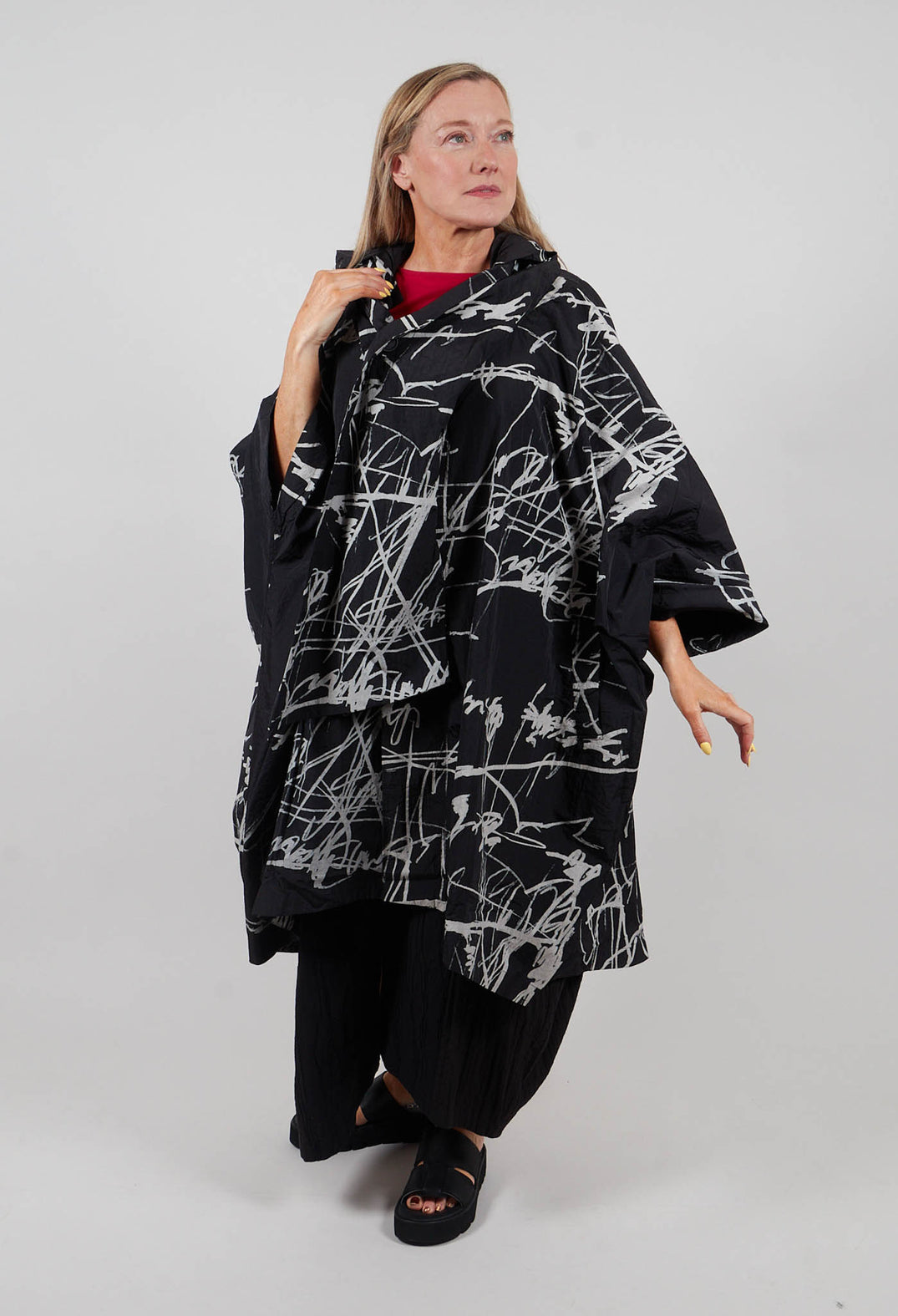 Poncho Style Jacket in Black