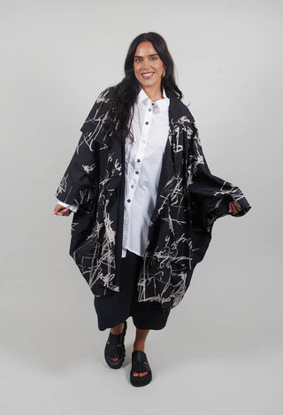 Poncho Style Jacket in Black