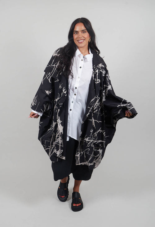 Poncho Style Jacket in Black