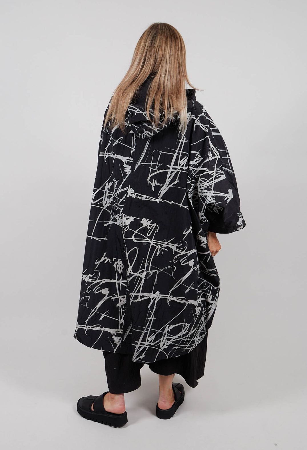 Poncho Style Jacket in Black