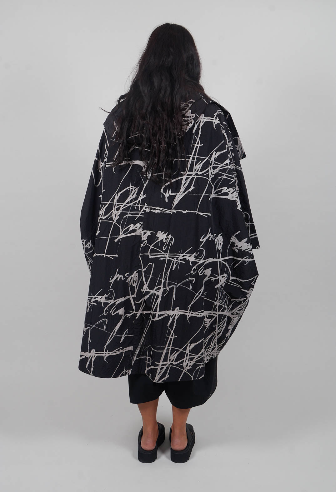 Poncho Style Jacket in Black
