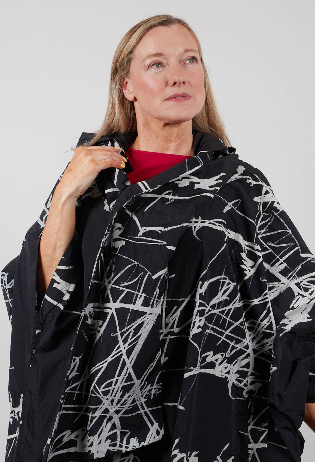 Poncho Style Jacket in Black