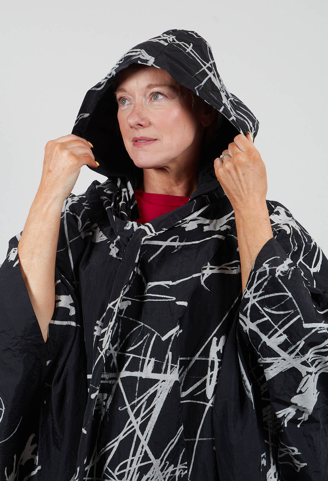 Poncho Style Jacket in Black