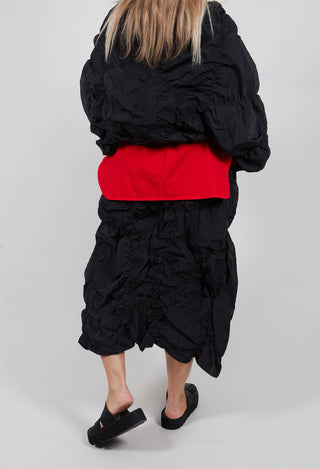 Crinkle Effect Skirt in Black