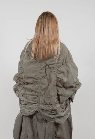 Crinkle Effect Jacket in Green