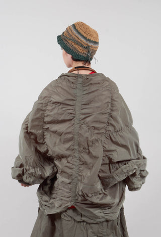 Crinkle Effect Jacket in Green