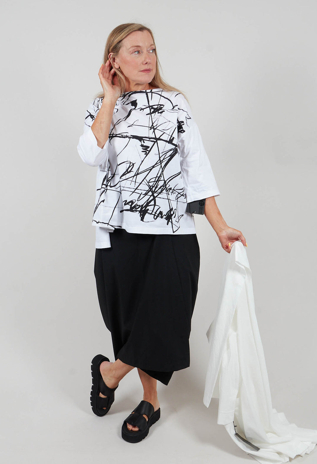 Scribble Top in White