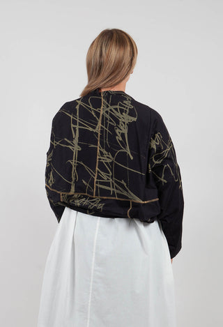 Scribble Cardigan in Black