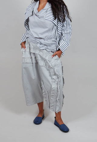 Ruffle Trousers in Blue