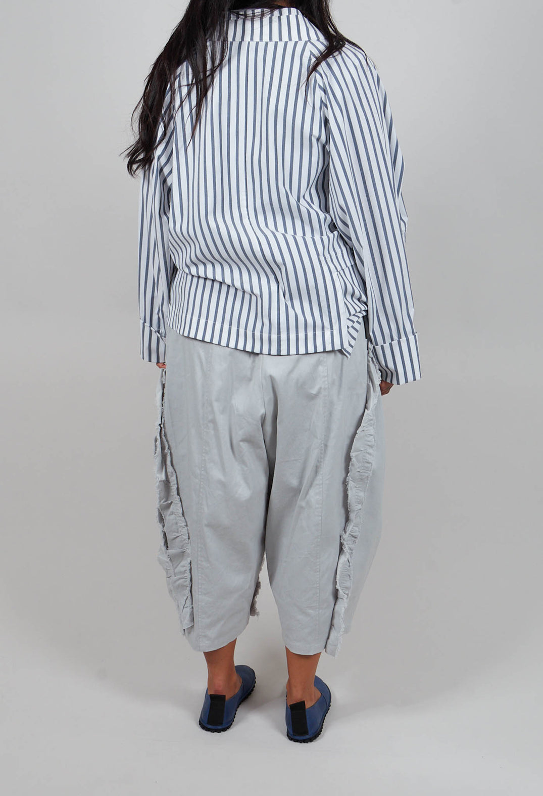 Ruffle Trousers in Blue