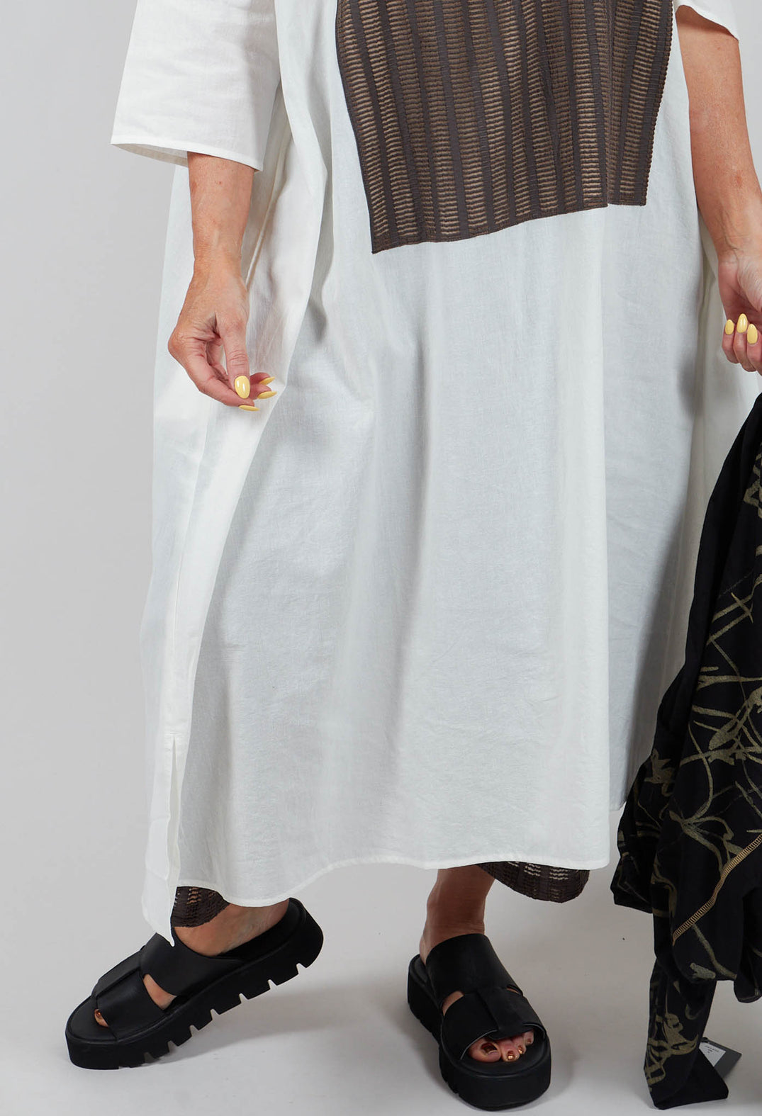 Applique Dress in White
